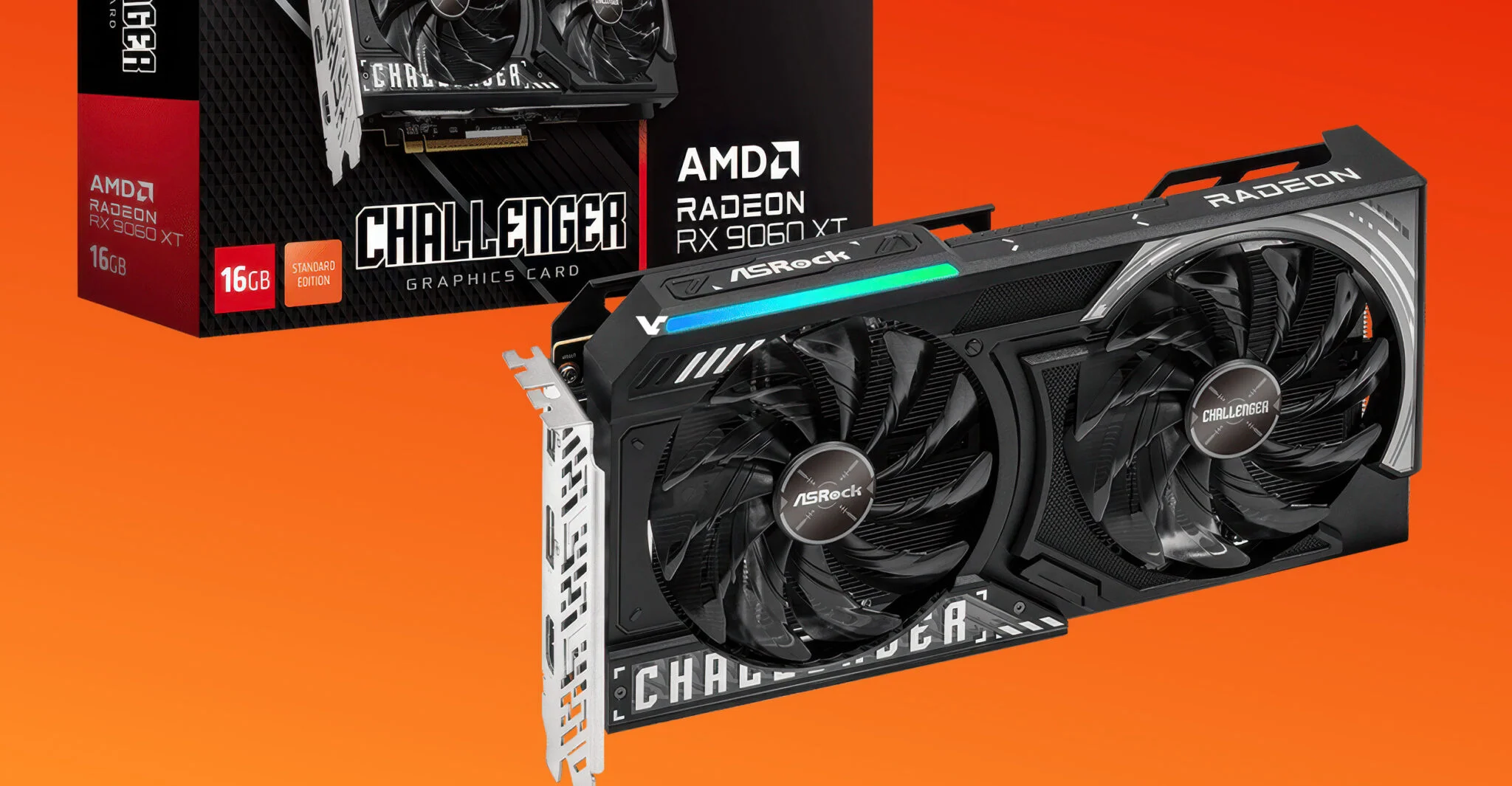 Видеокарта Asrock Radeon RX 9060 XT Challenger OC 16GB (RX9060XT CL 16GO)
