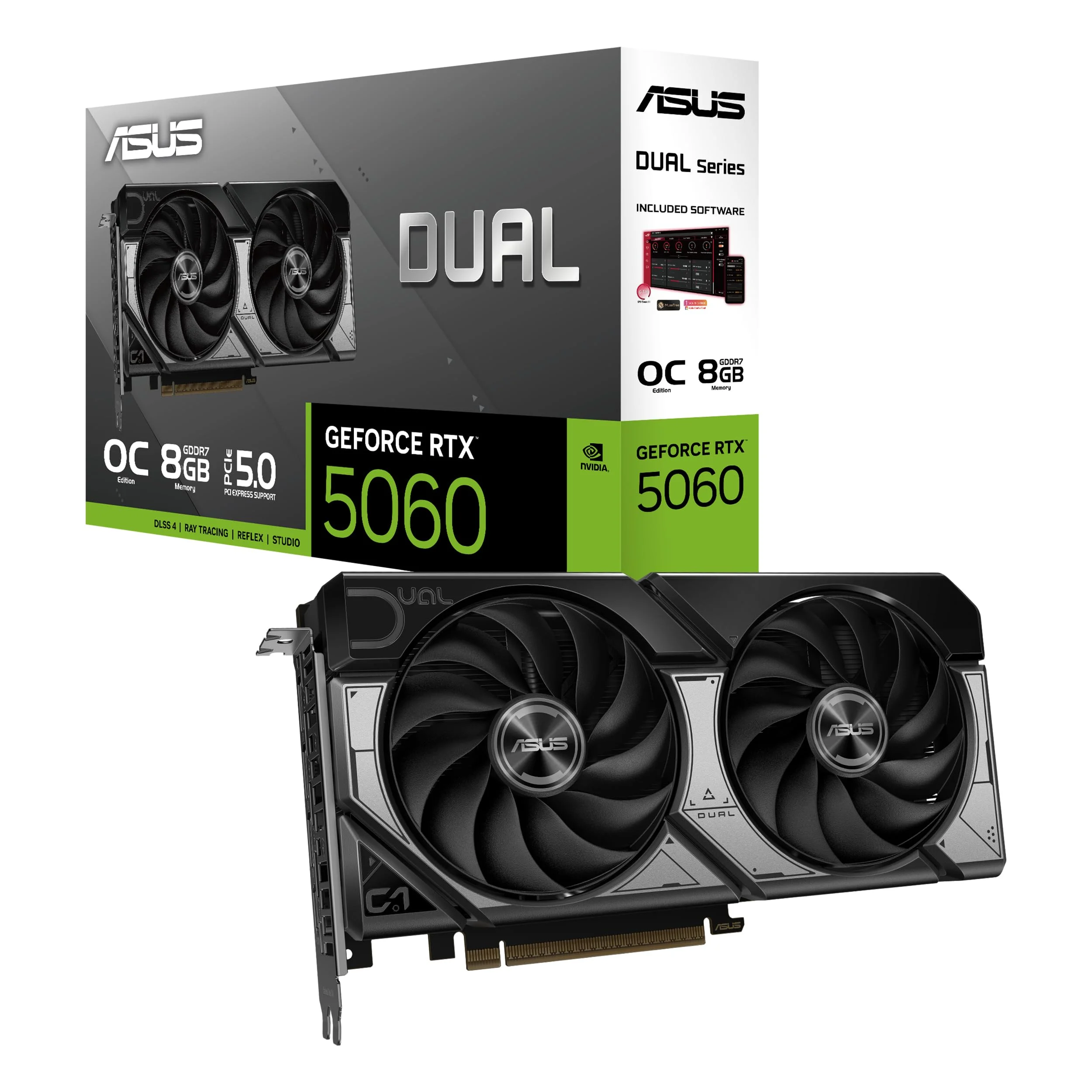 Видеокарта Asus GeForce RTX 5060 OC 8Gb (DUAL-RTX5060-O8G)