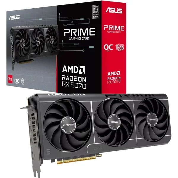 Видеокарта Asus Radeon PRIME RX 9070 OC 16GB EVO (PRIME-RX9070-O16G-EVO)