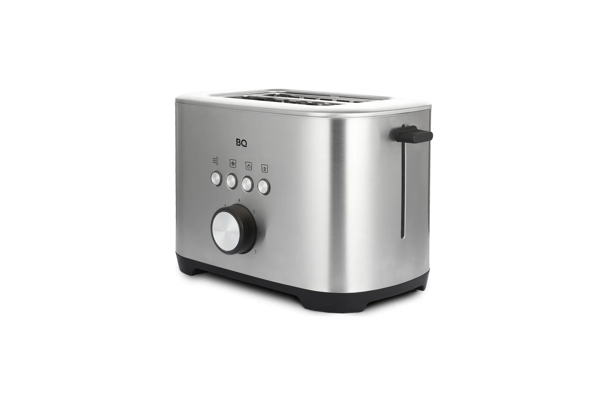 Тостер BQ T1010 Steel-Black, Мощность 800 Вт, 7 степеней поджаривания