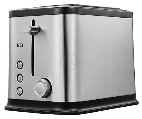Тостер BQ T1010 Steel-Black, Мощность 800 Вт, 7 степеней поджаривания
