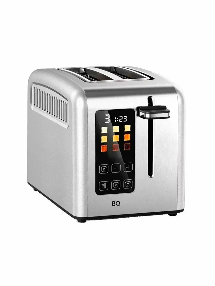 Тостер BQ T2002 Steel-Black, Мощность 950 Вт, 9 степеней поджаривания
