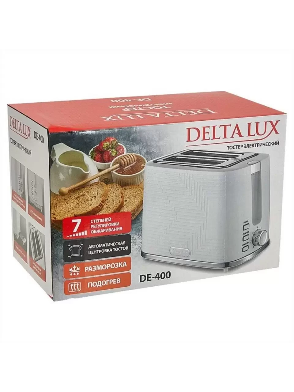 Тостер DELTA LUX DE-400 белый