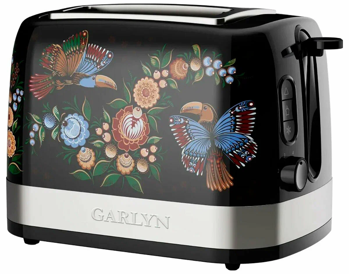 Тостер GARLYN Flower Grace TR-500 - черный