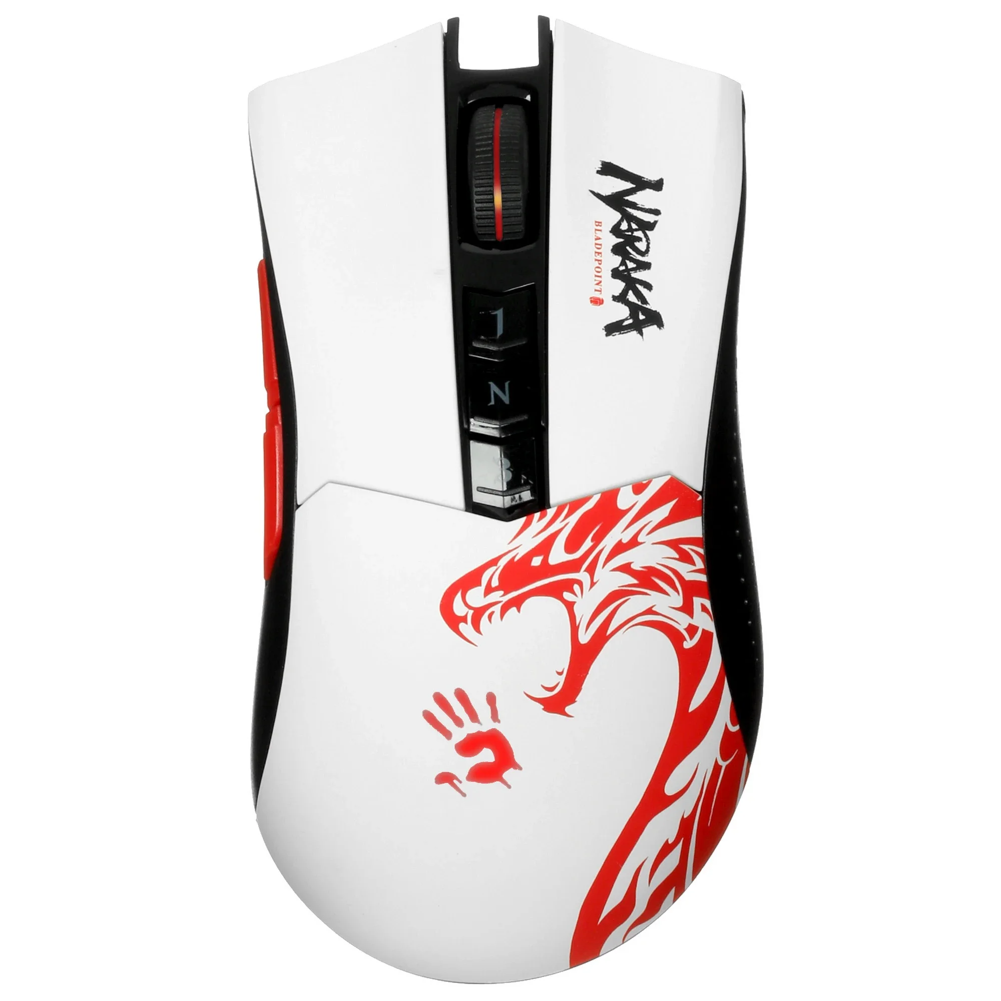 Мышь беспроводная A4Tech Bloody R90 Plus Naraka белый, 5000 dpi, радиоканал, USB, кнопки - 8