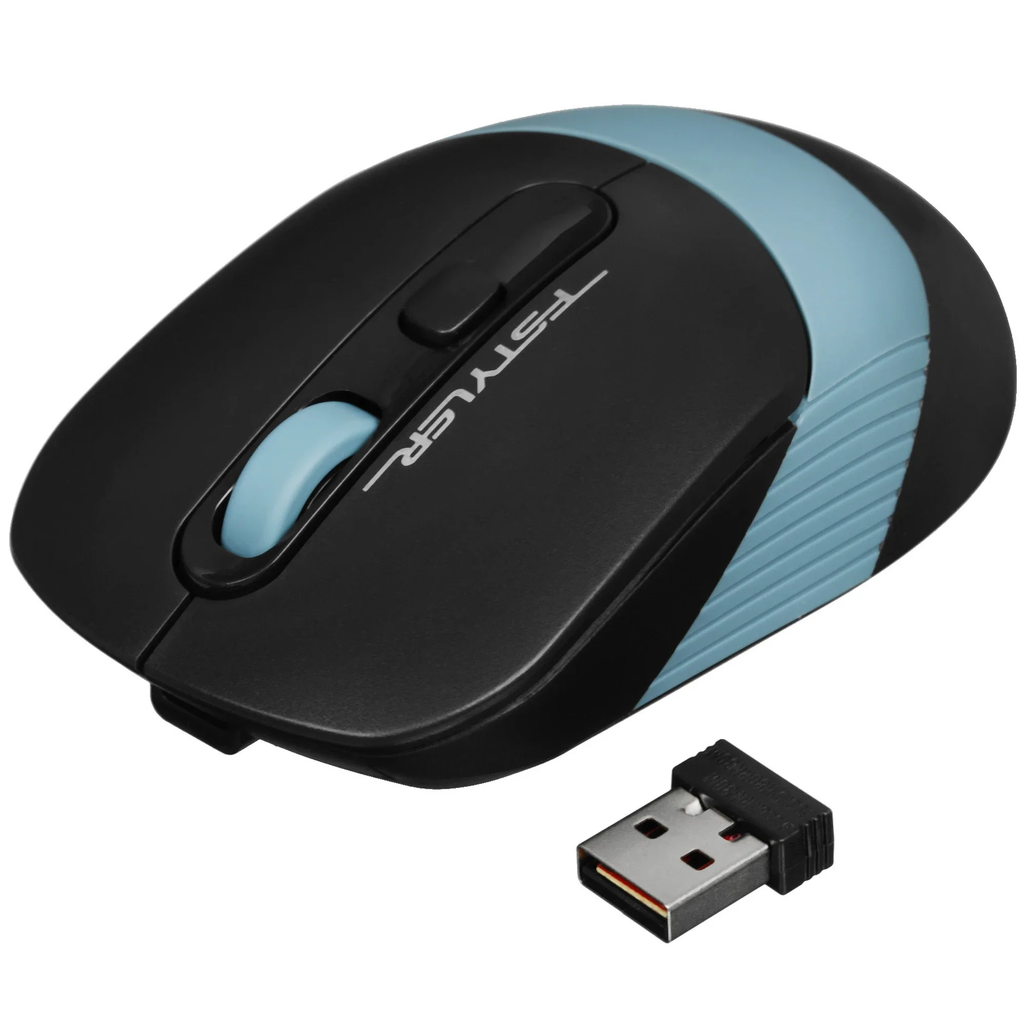 Мышь беспроводная A4Tech Fstyler FB10CS черный/синий, 2000 dpi, радиоканал, Bluetooth, USB, кнопки - 4
