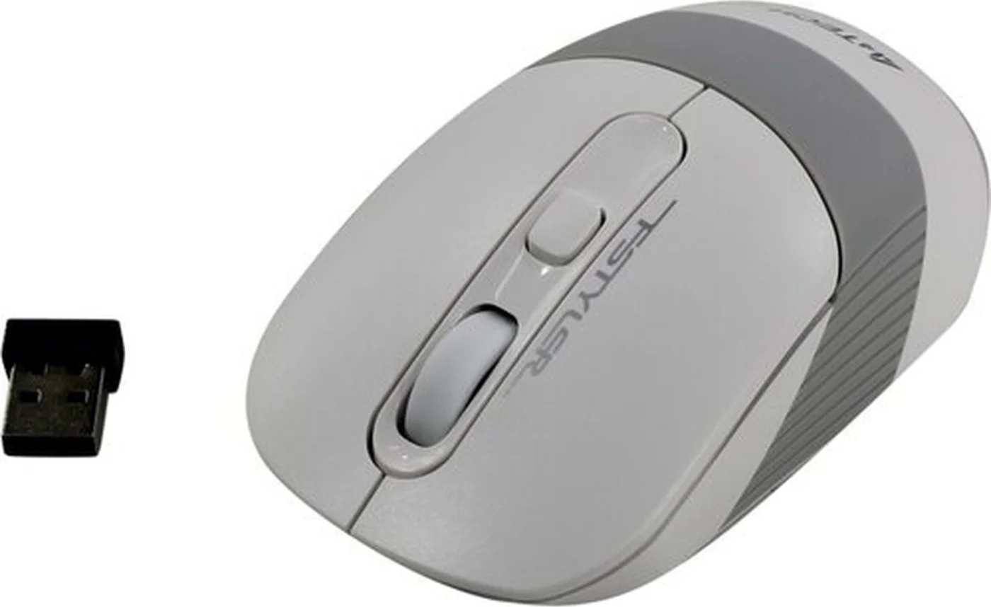 Мышь беспроводная A4Tech Fstyler FG10S белый/серый, 2000 dpi, радиоканал, USB, кнопки - 4