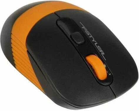 Мышь беспроводная A4Tech Fstyler FG10S черный/оранжевый, 2000 dpi, радиоканал, USB, кнопки - 4