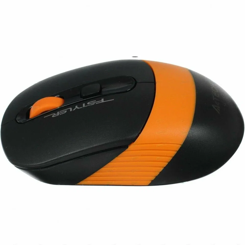 Мышь беспроводная A4Tech Fstyler FG10S черный/оранжевый, 2000 dpi, радиоканал, USB, кнопки - 4