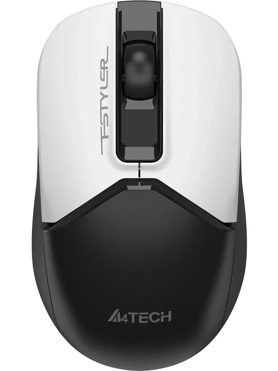 Мышь беспроводная A4Tech Fstyler FG12 черный, 1200 dpi, радиоканал, USB, кнопки - 3