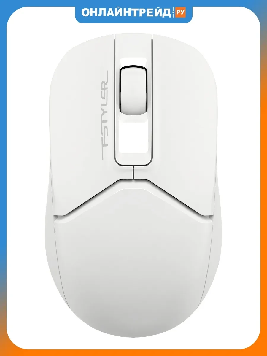 Мышь беспроводная A4Tech Fstyler FG12S белый, 1200 dpi, радиоканал, USB, кнопки - 3