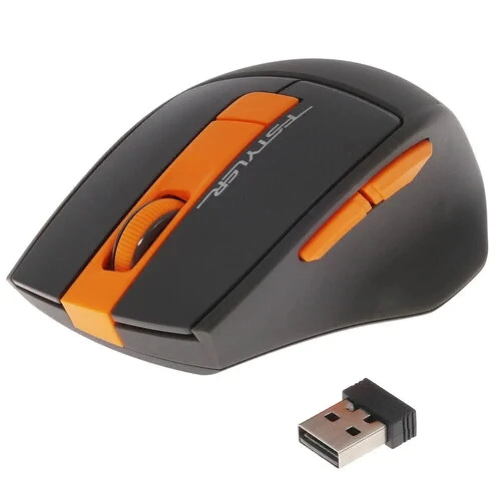 Мышь беспроводная A4Tech Fstyler FG30S серый/оранжевый, 2000 dpi, радиоканал, USB, кнопки - 6