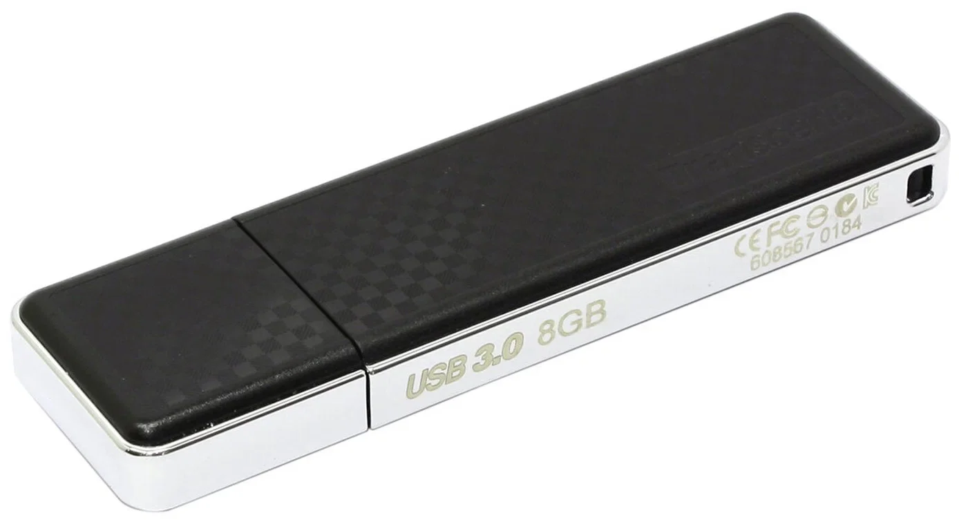 Флеш накопитель 8GB Transcend JetFlash 780, USB 3.1, Черный/Хром
