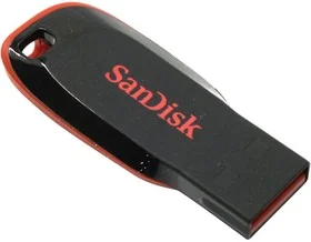 Флеш накопитель 16GB SanDisk CZ50 Cruzer Blade, USB 2.0, Black