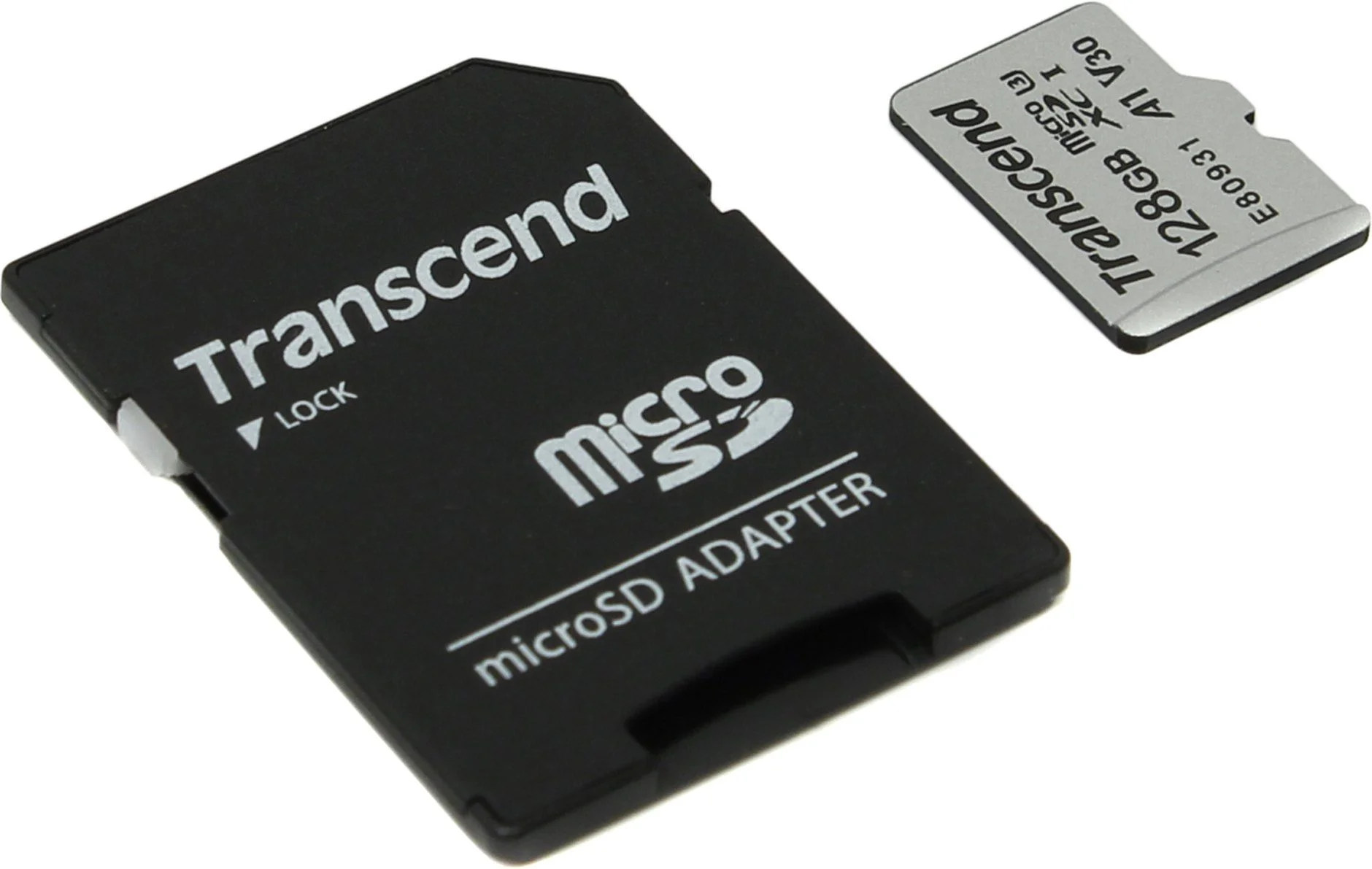 Флеш карта microSD 256GB Transcend microSDXC Class 10 UHS-I U3, V30, A1, (SD адаптер), TLC