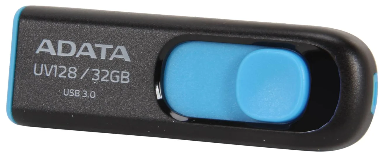 Флеш накопитель 32GB A-DATA UV128, USB 3.2, черный/синий