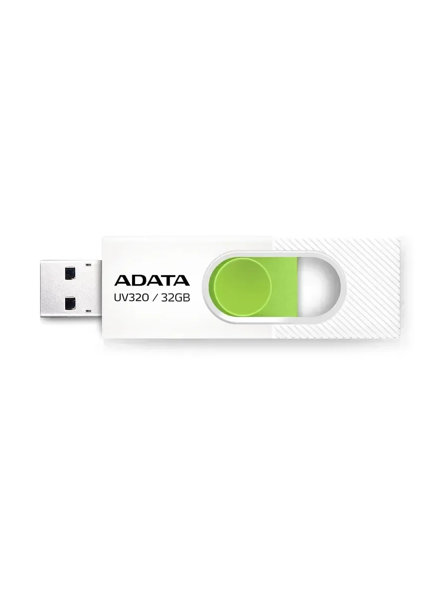 Флеш накопитель 32GB A-DATA UV320, USB 3.2, белый/зеленый