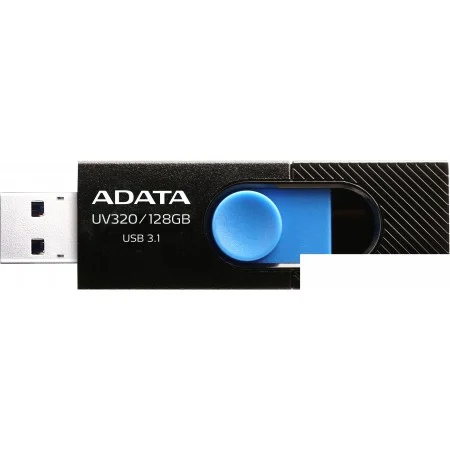 Флеш накопитель 32GB A-DATA UV320, USB 3.2, черный/голубой