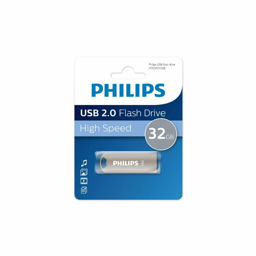 Флеш накопитель 32GB PHILIPS IRON 2.0 32GB, USB 2.0