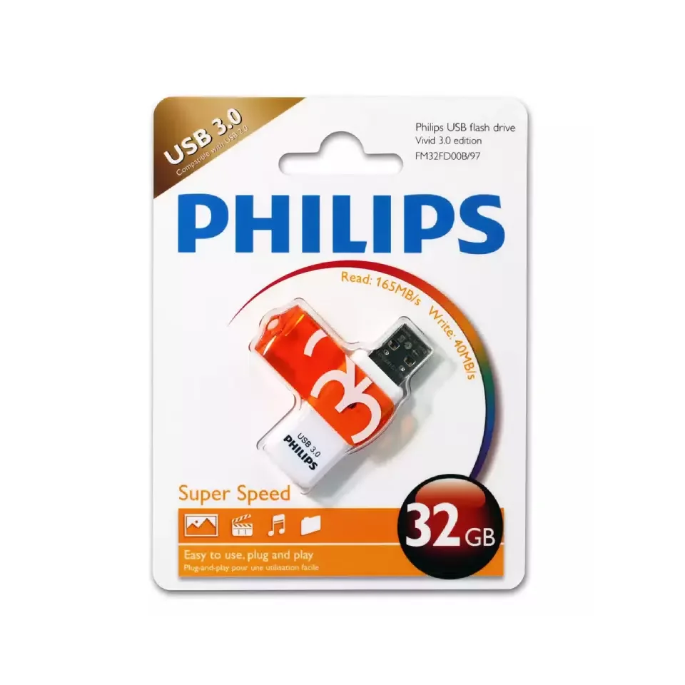 Флеш накопитель 32GB PHILIPS VIVID3.0 32GB, USB 3.0