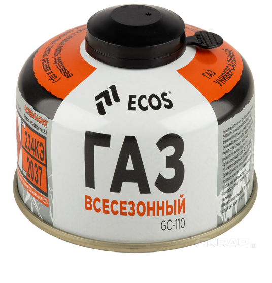 СКР Газ всесезонный т.м. ECOS в баллоне, GC-110 (резьбовой EPI-GAS, 110 г, Корея)