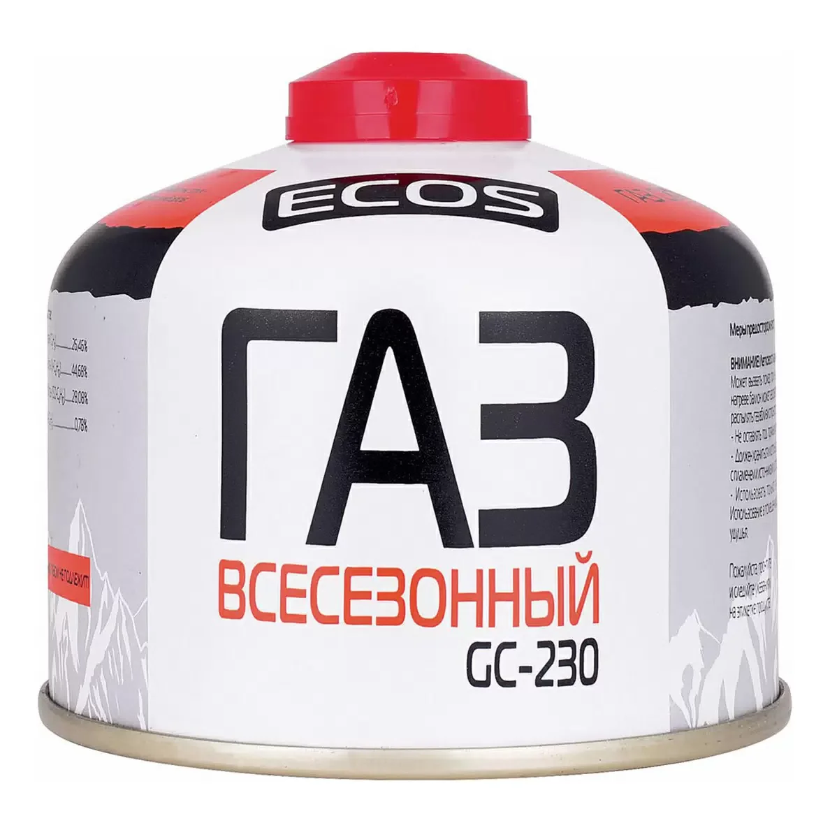 СКР Газ всесезонный т.м. ECOS в баллоне, GC-110 (резьбовой EPI-GAS, 110 г, Корея)