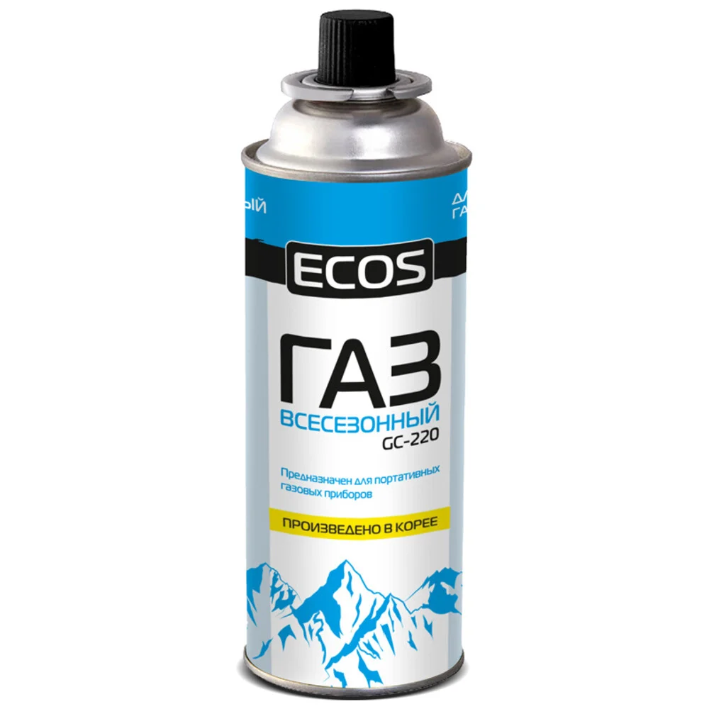 СКР Газ всесезонный т.м. ECOS в баллоне, GC-110 (резьбовой EPI-GAS, 110 г, Корея)