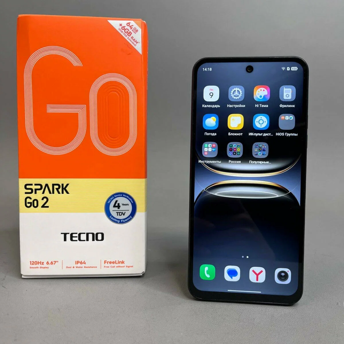 Смартфон Tecno Spark Go 2 3/64Gb черный