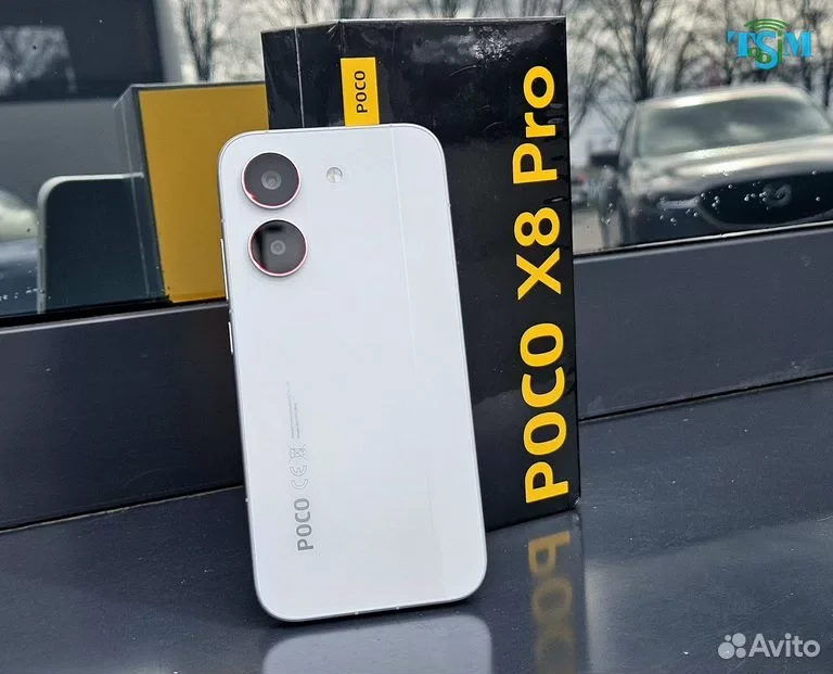 Смартфон Xiaomi Poco X8 Pro 512Gb 8Gb белый моноблок 3G 4G 2Sim 6.59" 1268x2756 Android 15 50Mpix 802.11 a/b/g/n/ac/ax NFC GPS Protect