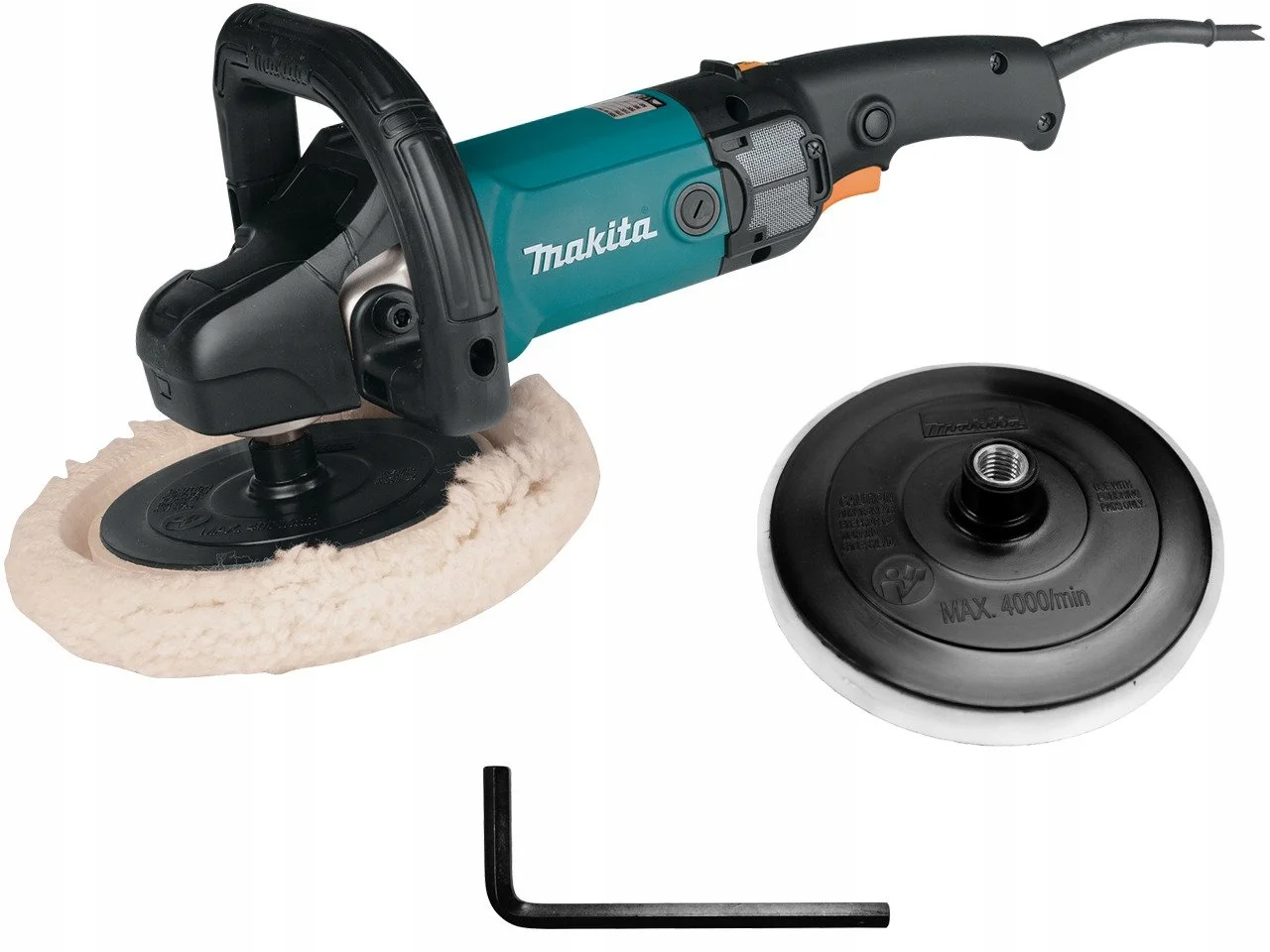Полировальная машина Makita 9237CB 1200Вт 3200об/мин рез.шпин.:M14 d=180мм