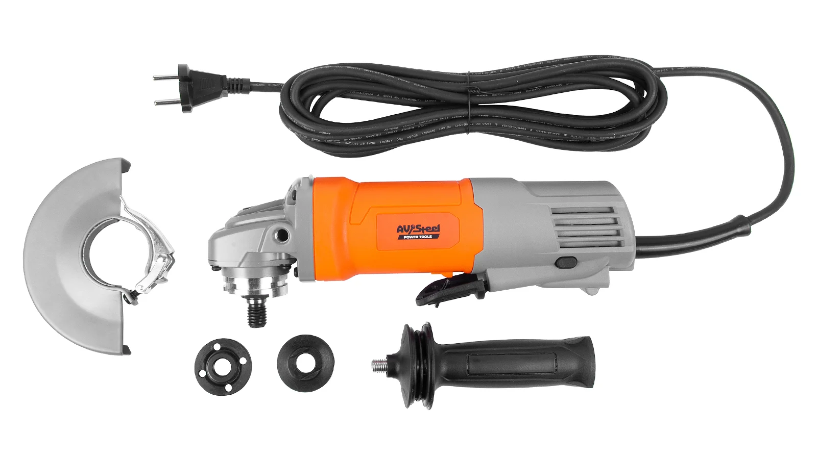 Углошлифовальная машина Av Steel AV-AG 125/1300 S 1300Вт 11000об/мин рез.шпин.:M14 d=115/125мм (AV-962111)