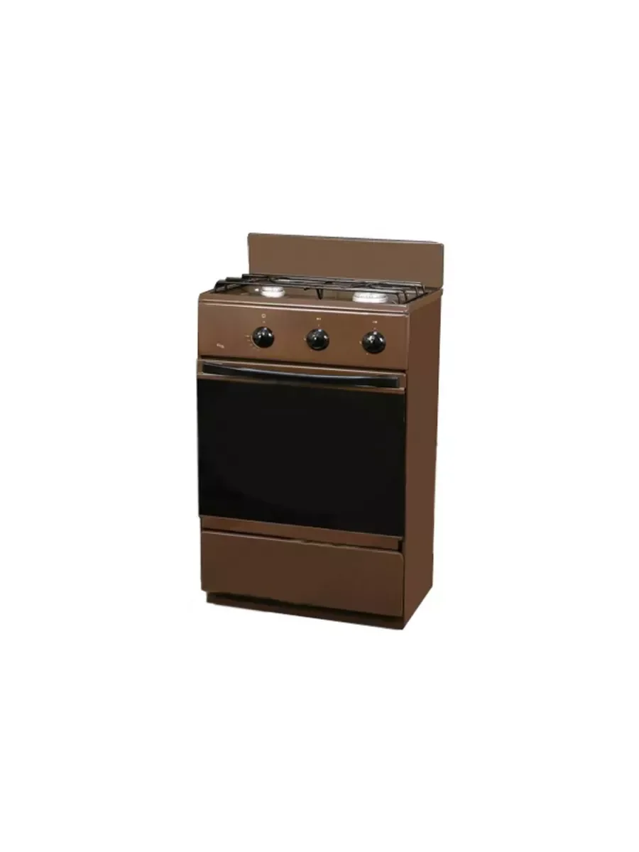 Плита газовая Flama CG 3202 B коричневый реш.сталь 2 газ конф. газ духовка 30л.