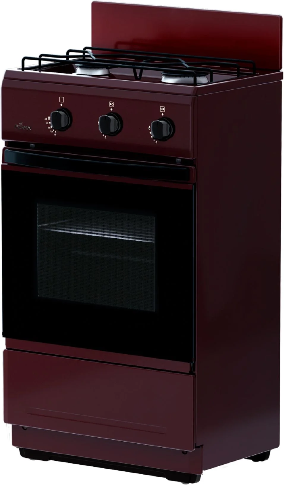 Плита газовая Flama CG 3202 B коричневый реш.сталь 2 газ конф. газ духовка 30л.