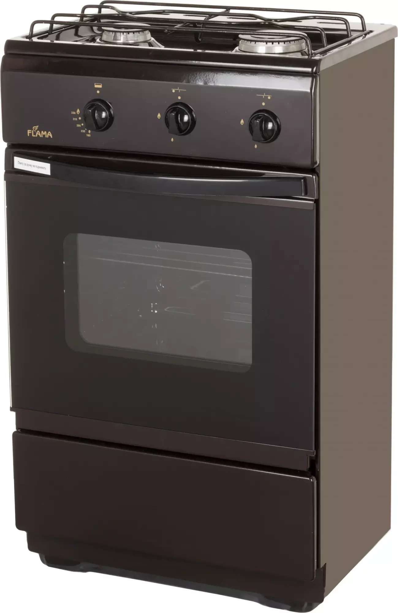 Плита газовая Flama CG 3202 B коричневый реш.сталь 2 газ конф. газ духовка 30л.