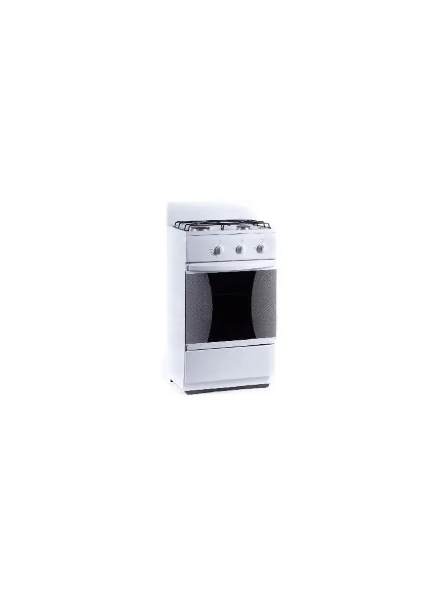Плита газовая Flama CG 3202 W белый реш.сталь 2 газ конф. газ духовка 30л.