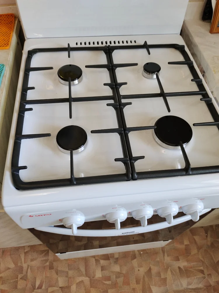 Плита газовая Gefest CG 50М02 К73 белый (без крышки) реш.чугун 4 конф. духовка 42 л. ГК полный