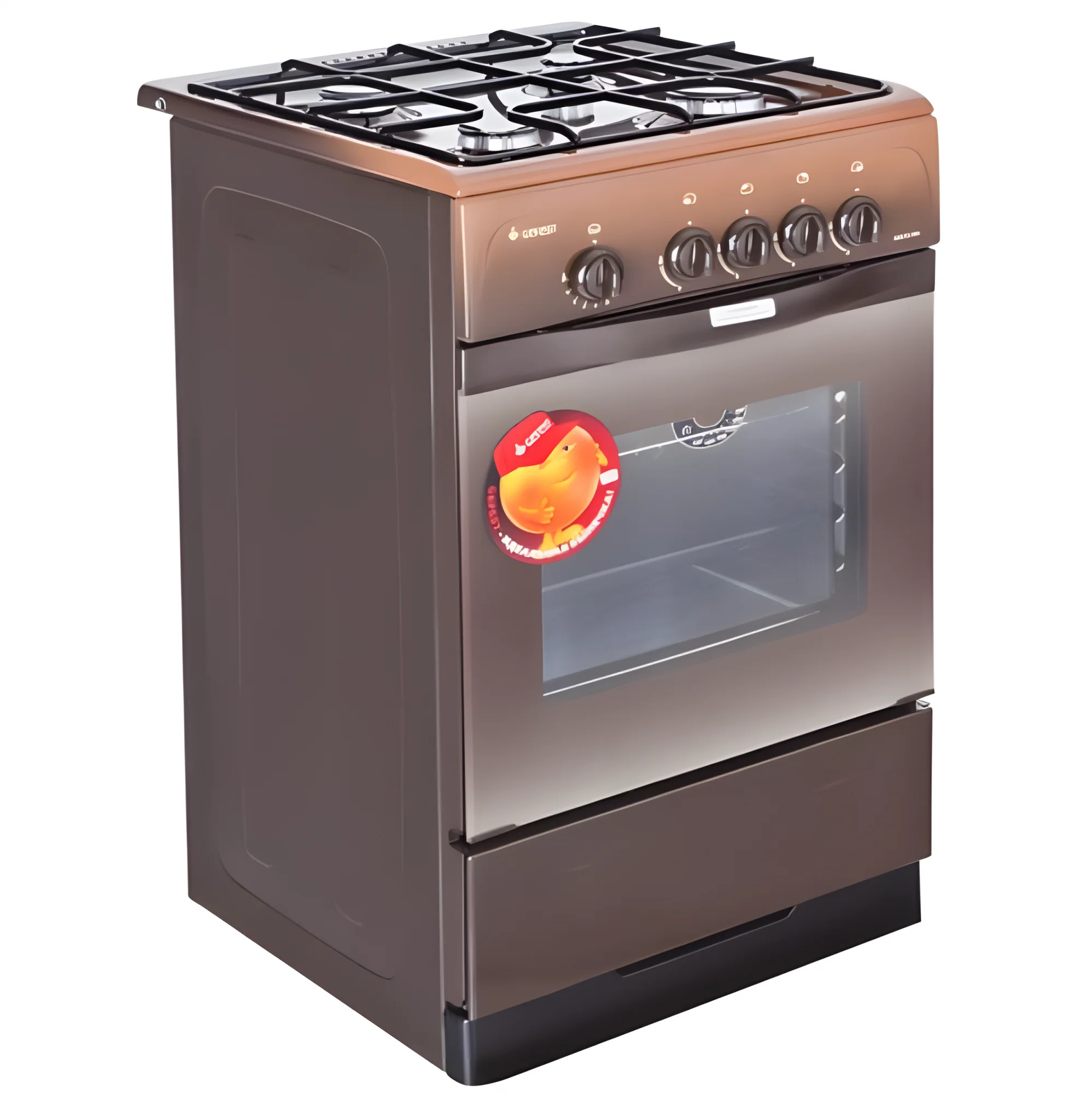 Плита газовая Gefest ПГ 3200-08 К19 коричневый реш.сталь ГК духовки, 85*53*50