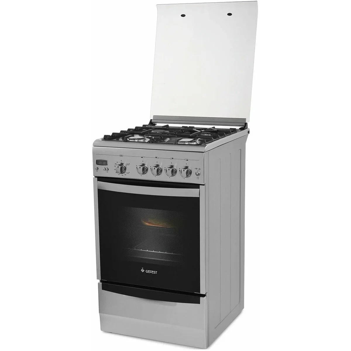 Плита газовая Gefest ПГ 5100-03 0004 (стеклянная крышка) реш.чугун гриль 85*58,5*50 полный ГК