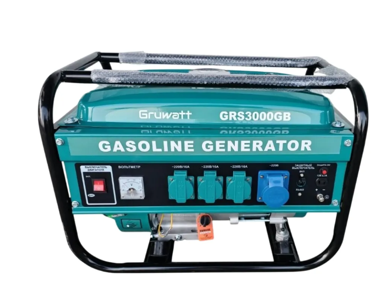 Генератор бензиновый GRUWATT GRS3000GB (3,0кВт, электро старт, 7лс)