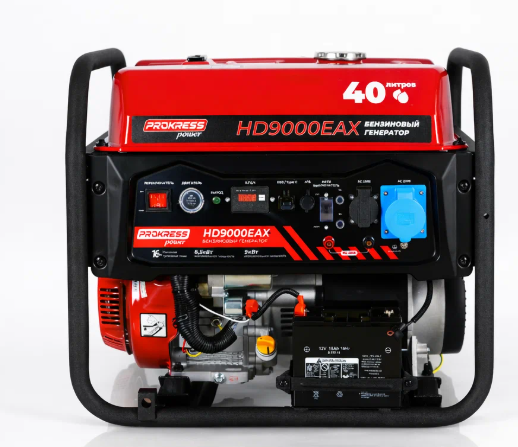 Генератор бензиновый PROKRESS POWER HD9000EAX (9,0/8,5кВт, 220Вт, электростартер, бак 40л, с подключ