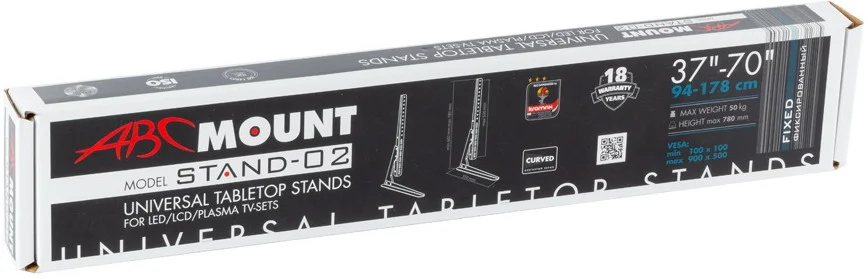 Кронштейн для телевизора ABC Mount STAND-02 black