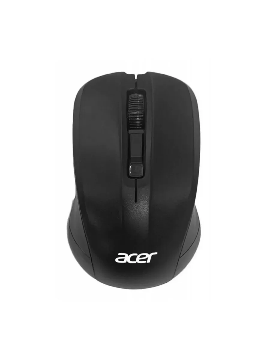 Мышь беспроводная Acer OMR010 черный, 1200 dpi, радиоканал, USB, кнопки - 3