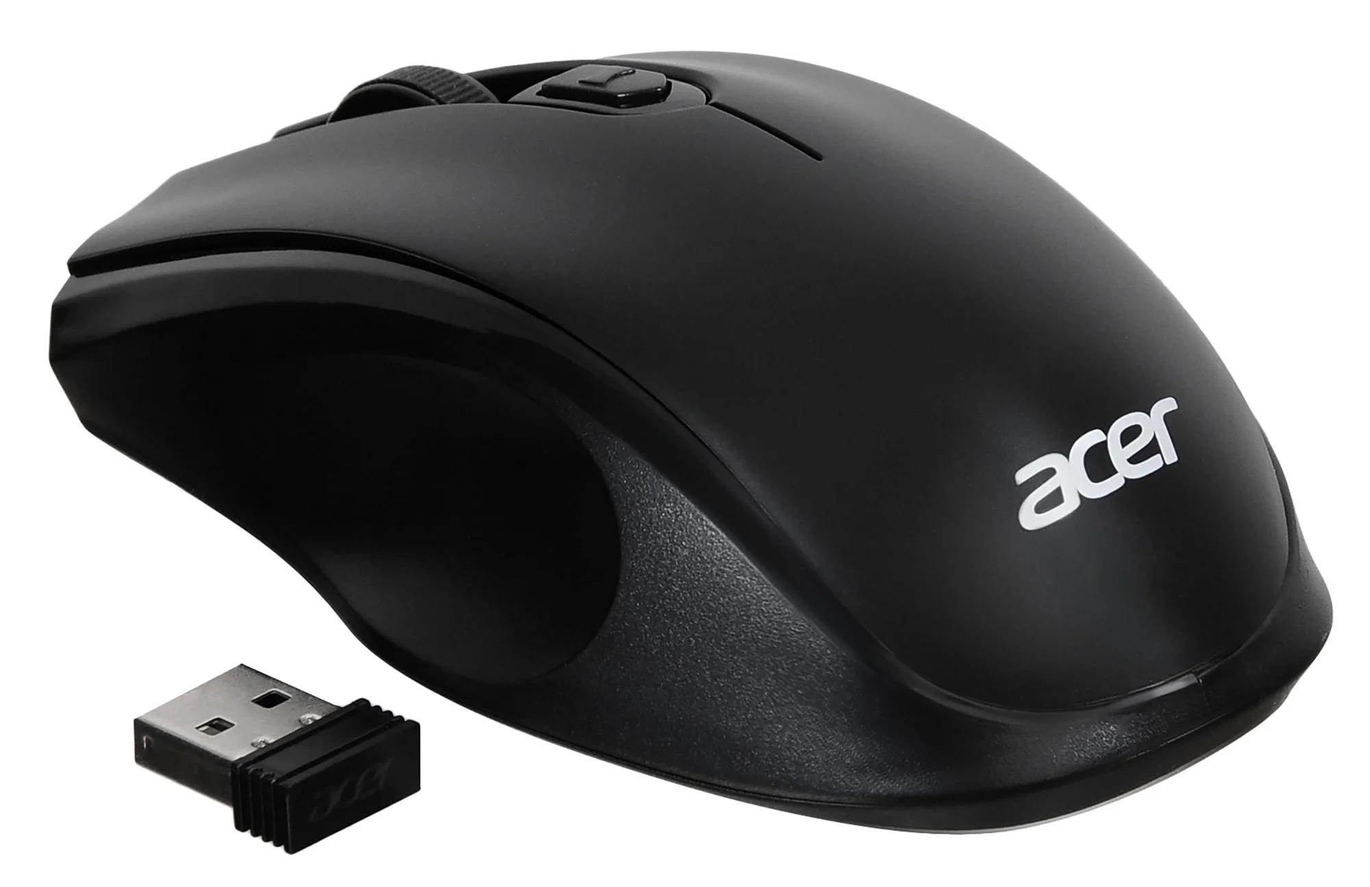 Мышь беспроводная Acer OMR030 черный, 1600 dpi, радиоканал, USB, кнопки - 4