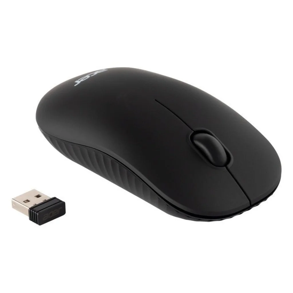 Мышь беспроводная Acer OMR130 черный, 1200 dpi, радиоканал, USB, кнопки - 3