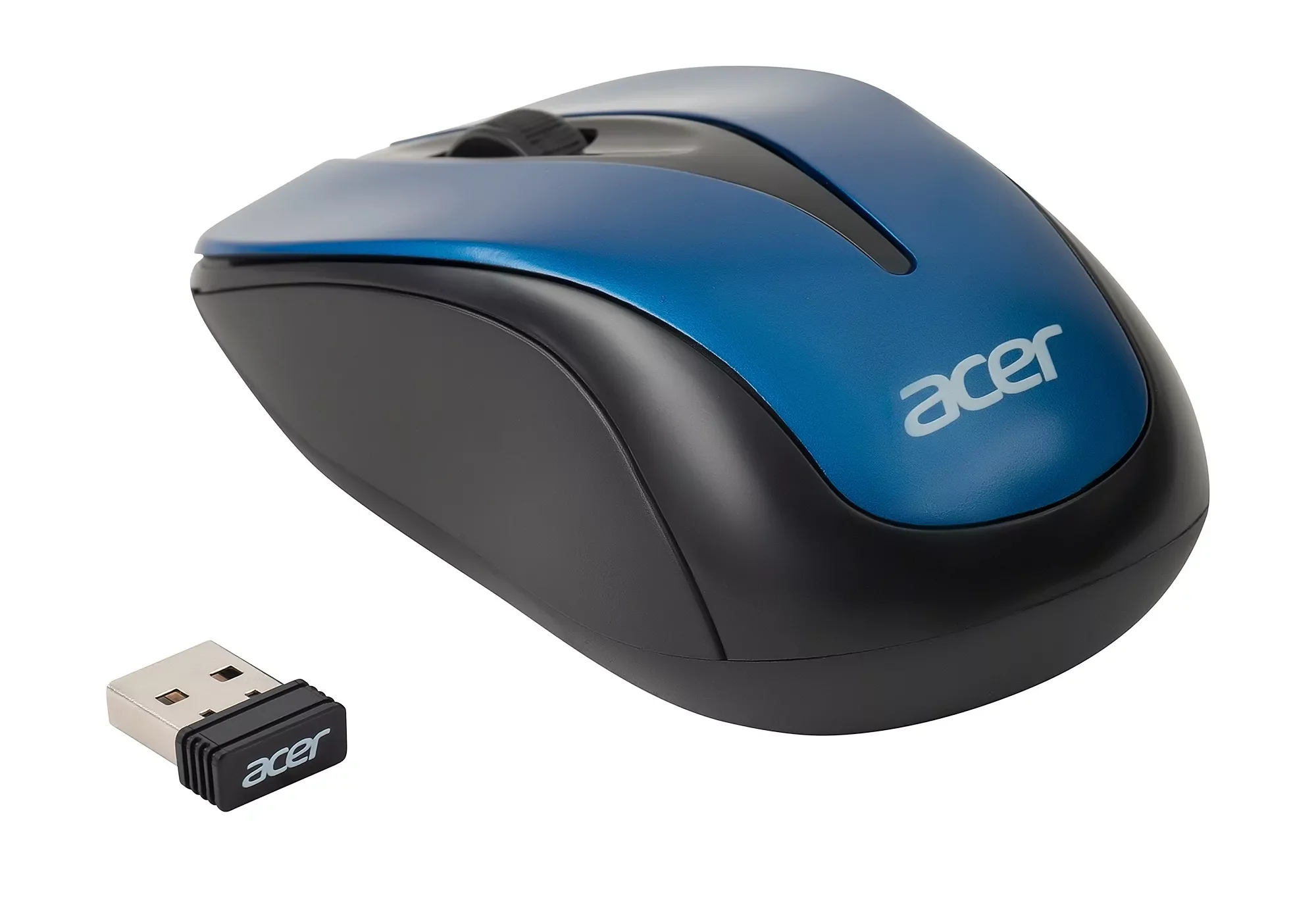Мышь беспроводная Acer OMR132 синий/черный, 1000 dpi, радиоканал, USB, кнопки - 3