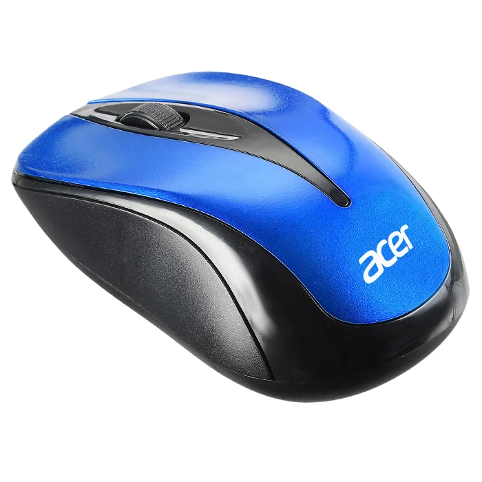Мышь беспроводная Acer OMR132 синий/черный, 1000 dpi, радиоканал, USB, кнопки - 3
