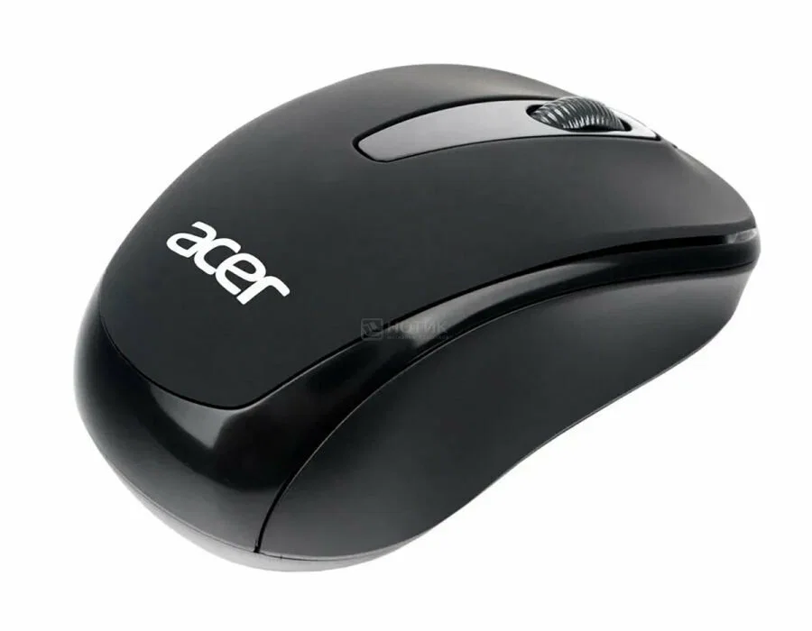 Мышь беспроводная Acer OMR133 черный, 1000 dpi, радиоканал, USB, кнопки - 3