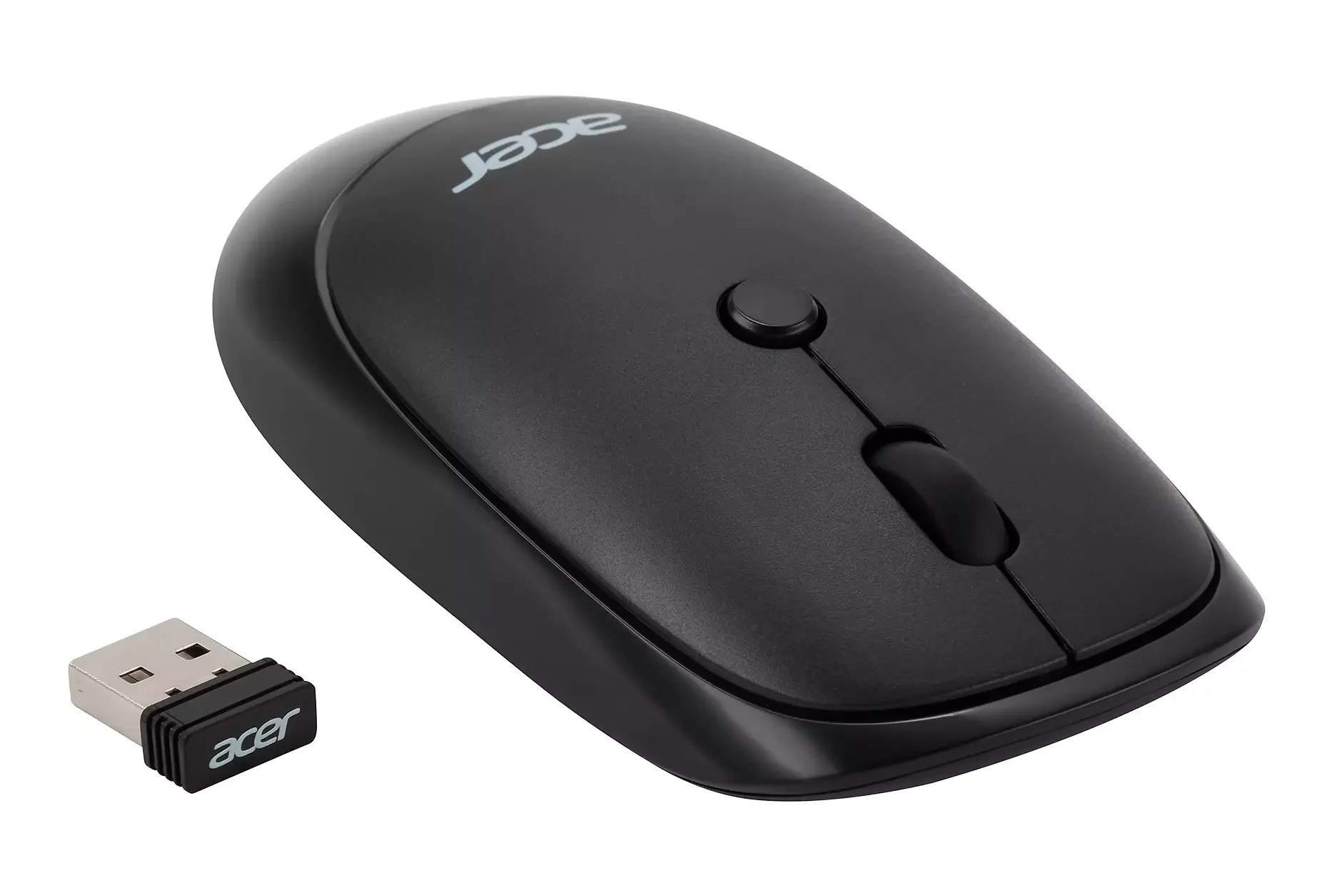 Мышь беспроводная Acer OMR137 черный, 1600 dpi, радиоканал, USB, кнопки - 4