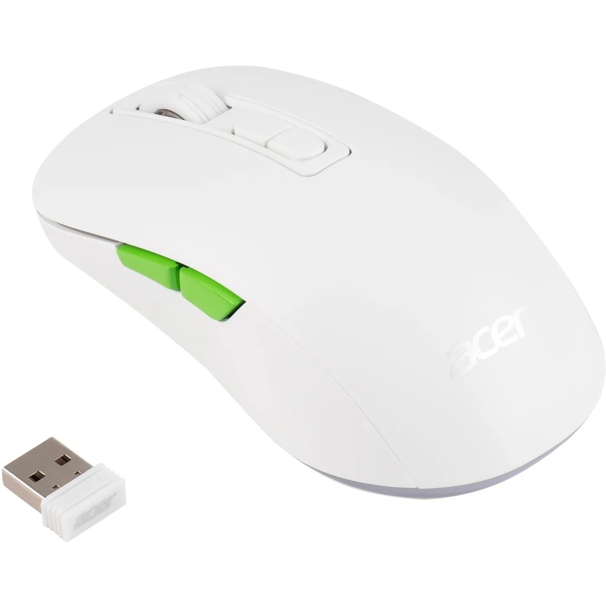 Мышь беспроводная Acer OMR311 белый, 2400 dpi, радиоканал, Bluetooth, USB, кнопки - 7