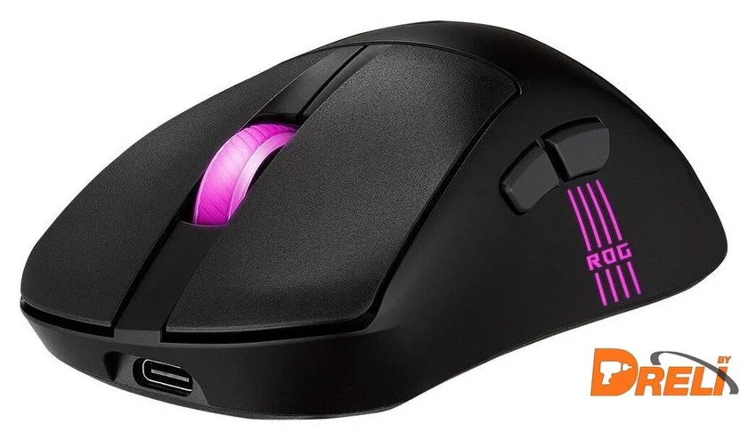 Мышь беспроводная ASUS ROG KERIS II ORIGIN, 54g, Wired, 2.4GHz RF, Bluetooth 5.1, 42K DPI sensor, 5 Prograммable Buttons, White